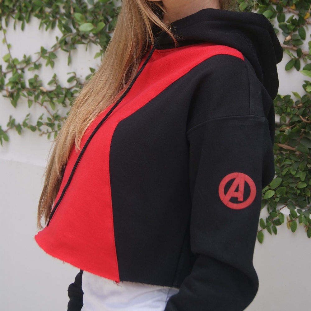 Hero Within/Marvel Black Widow cropped sweatshirt
